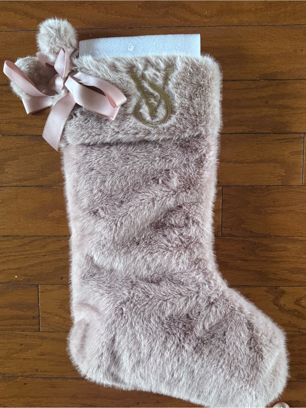 Victoria Secret Faux Fur Christmas Stocking